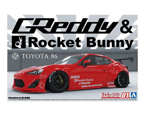 Aoshima  1/24 ZN6 TOYOTA 86 2012 GREDDY & ROCKET BUNNY ENKEI VERSION Kit 06186