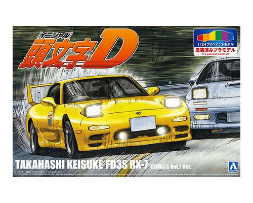 Aoshima 1/24 INITIAL D TAKAHASHI KEISUKE FD3S RX-7 COMICS VOL.1 VER Kit AO06403