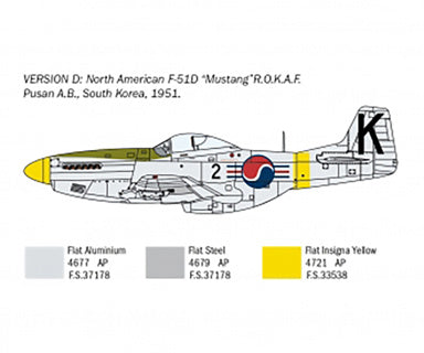 Italeri 1/72 F-51D MUSTANG Kit 086