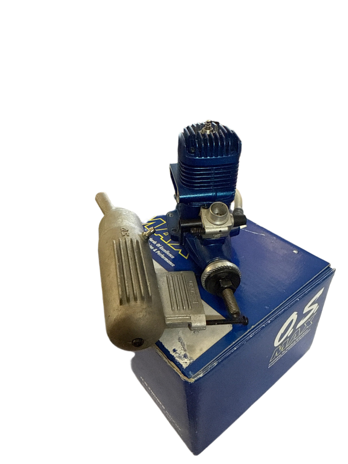 OS 40LA engine with silencer - SECOND HAND - AS NEW CONDITION