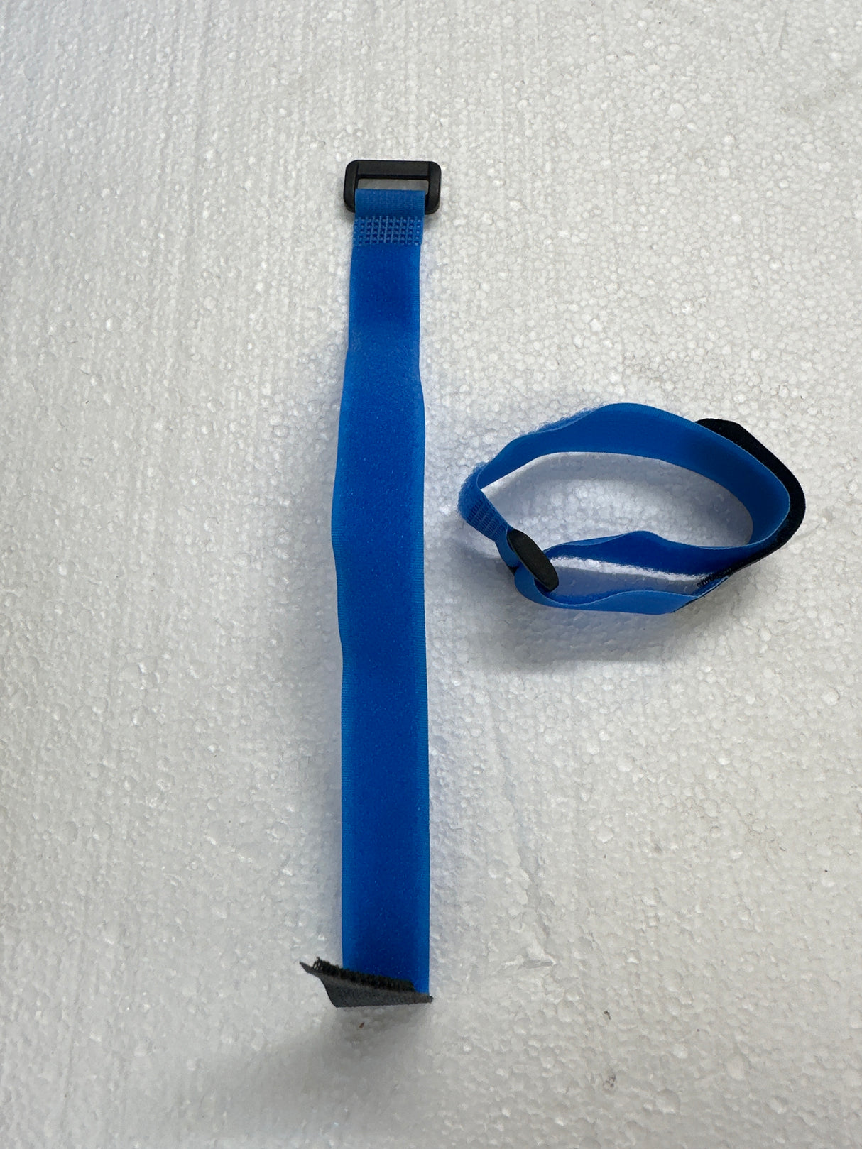Two Velcro 300mm long 20 mm wide Battery Straps Blue