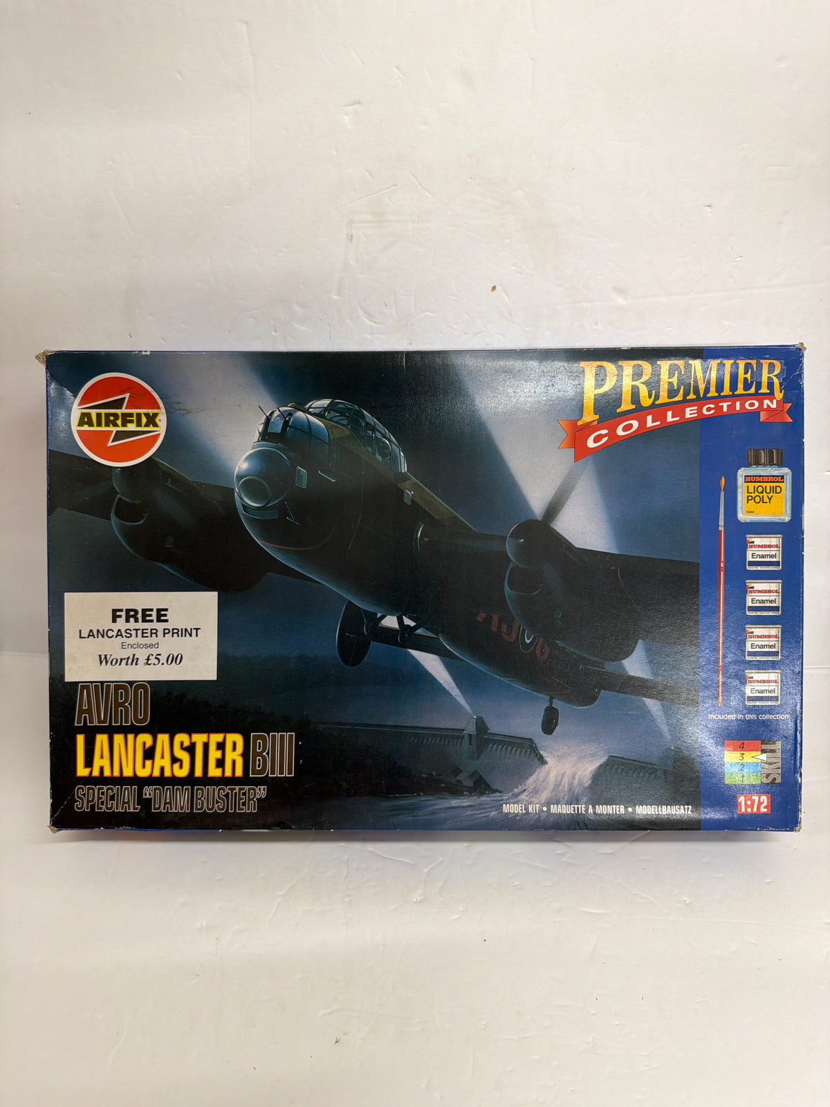 Airfix Plastic Model Kit premier collection Avro Lancaster BIII Special Dam Buster 1/72 no glue and paint