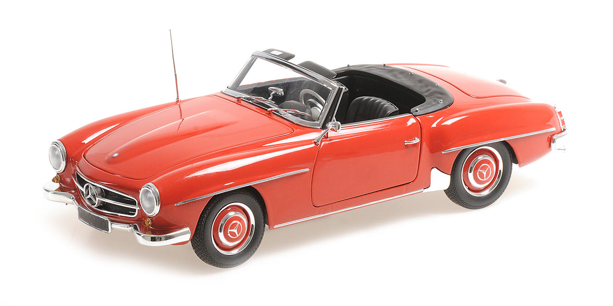 Minichamps Die Cast Collectables - 1:18 1955 Mercedes-Benz 190 SL (W121) - Red