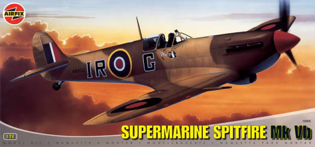 Airfix 1/24 Supermarine Spitfire Mk.Vb A12005 - SECOND HAND ORIGINAL BOXED KIT