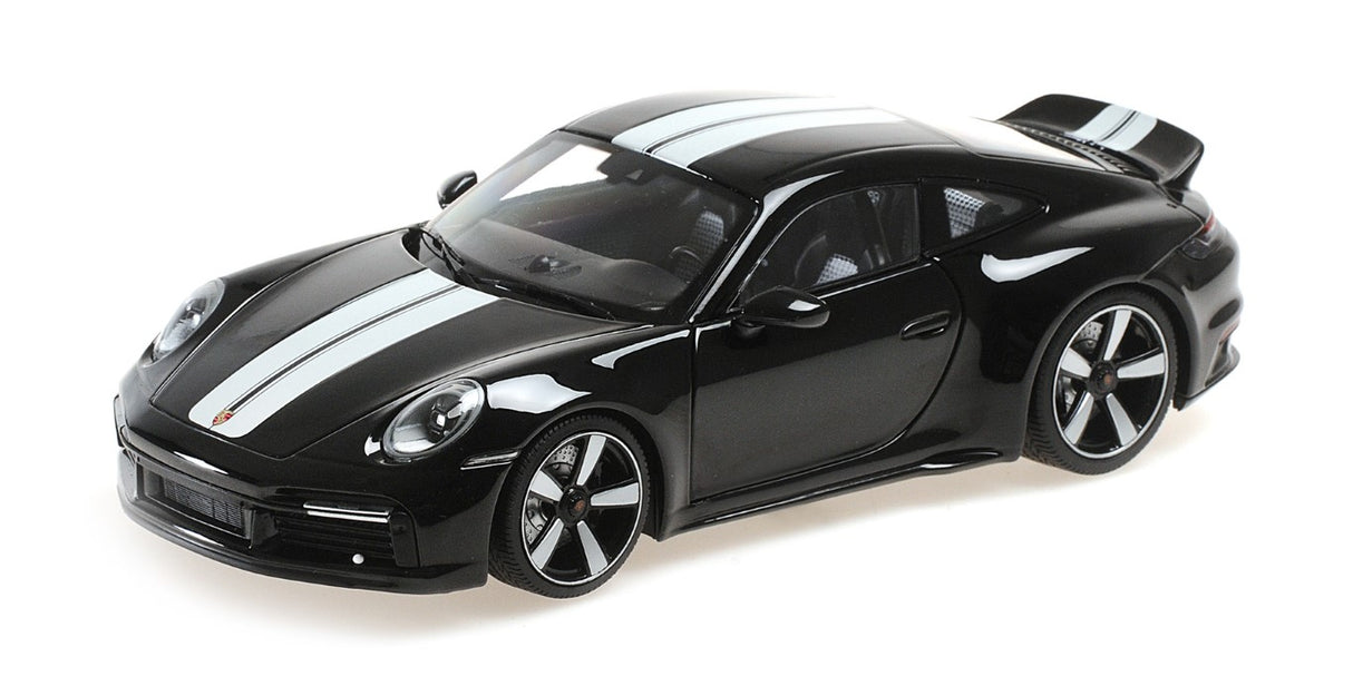 Minichamps Die Cast Collectables - 1:18 2022 Porsche 911 (992) Sport Classic Black