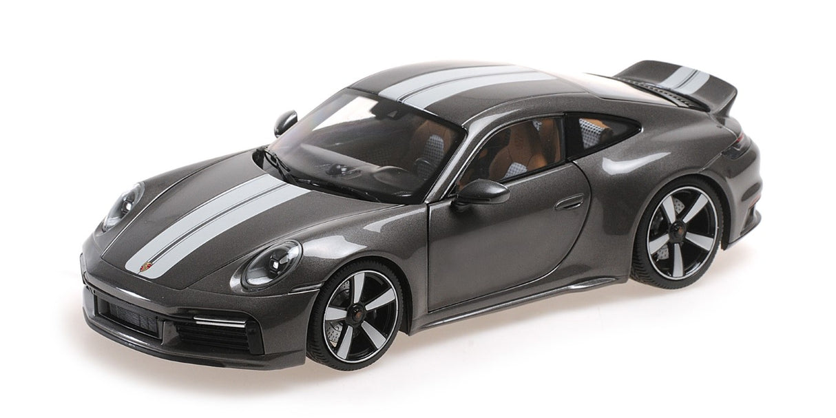 Minichamps Die Cast Collectables - 1:18 2022 Porsche 911 (992) Sport Classic Grey Metallic