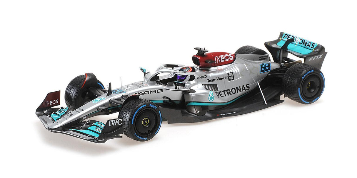 Minichamps Die Cast Collectables - 1:18 Mercedes-AMG Petronas Formula One Team F1 W13 E Performance - George Russell - Monaco GP 2022