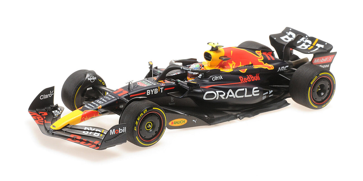Minichamps Die Cast Collectables - 1:18 Oracle Red Bull Racing RB18 - Sergio Perez - 1st Singapore GP 2022