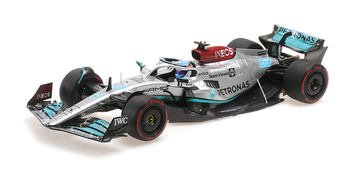 Minichamps Die Cast Collectables - 1:18 Mercedes-AMG Petronas Formula One Team F1 W13 E Performance - G. Russell - 1st Win Brazilian GP 2022