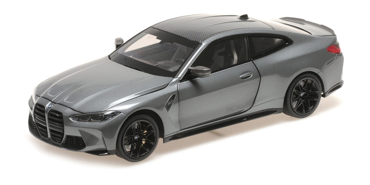 Minichamps Die Cast Collectables - 1:18 2020 BMW M4 With Opening Doors - Grey Metallic