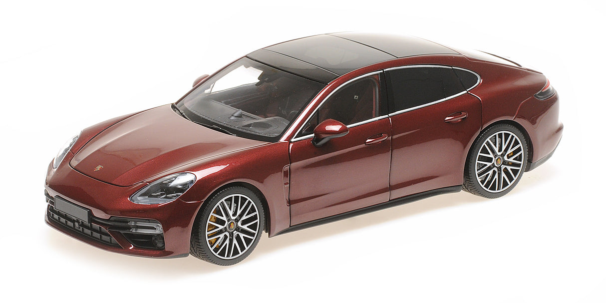 Minichamps Die Cast Collectables - 1:18 2020 Porsche Panamera Turbo S - Red Metallic