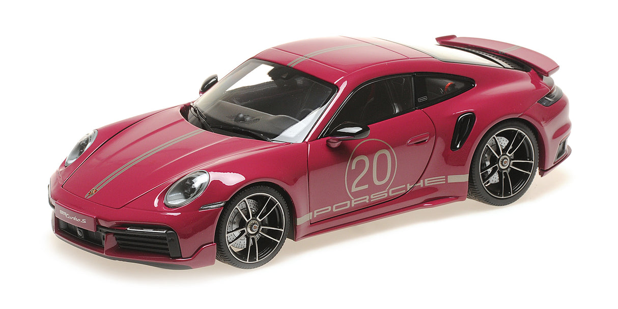 Minichamps Die Cast Collectables - 1:18 2021 Porsche 911 Turbo S Coupe Sport Design - Purple