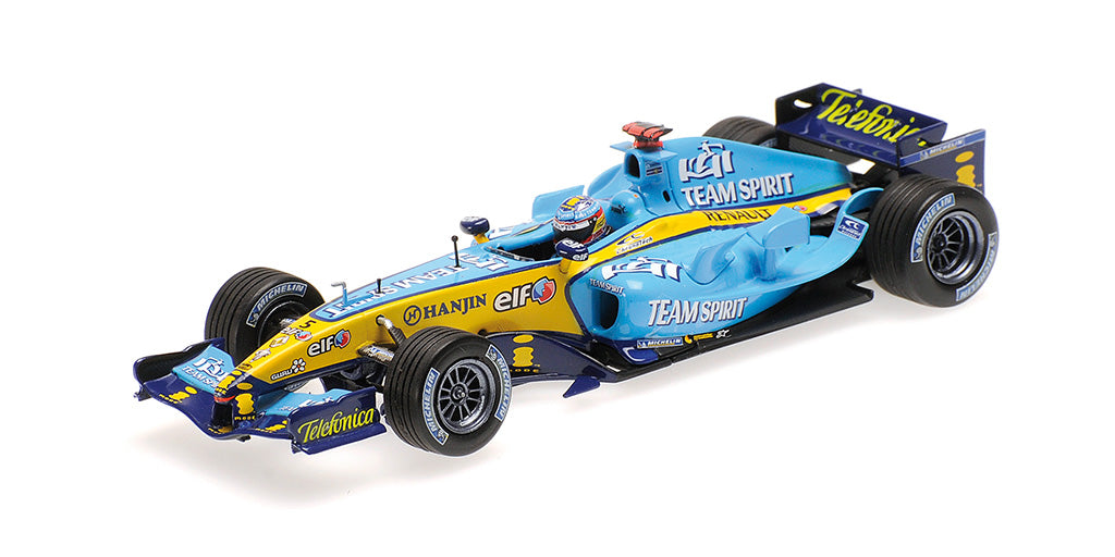 Minichamps Die Cast Collectables - 1:18 Renault F1 Team R25 - Fernando Alonso - 3rd Place Brazil GP 2005 - World Champion