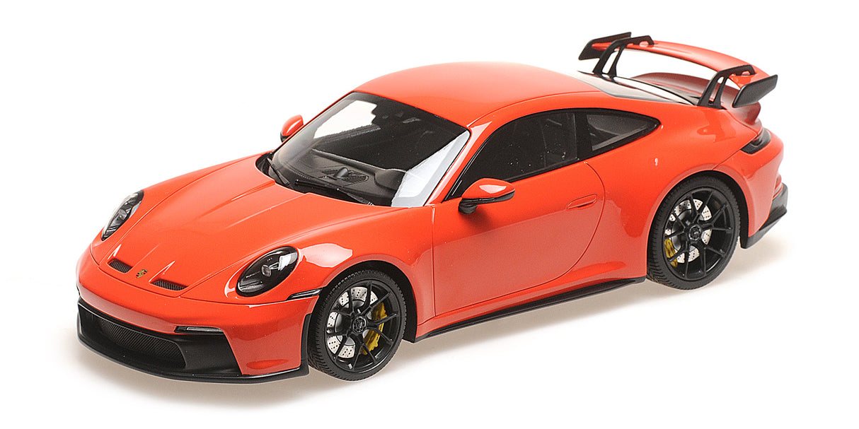 Minichamps Die Cast Collectables - 1:18 2021 Porsche 911 (992) GT3 - Orange With Black Wheels