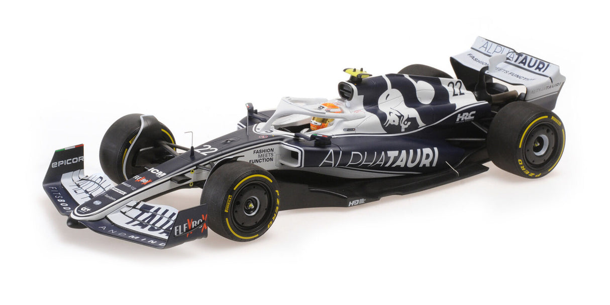 Minichamps Die Cast Collectables - 1:18 Scuderia Alphatauri AT03 - Yuki Tsunoda - Bahrain GP 2022
