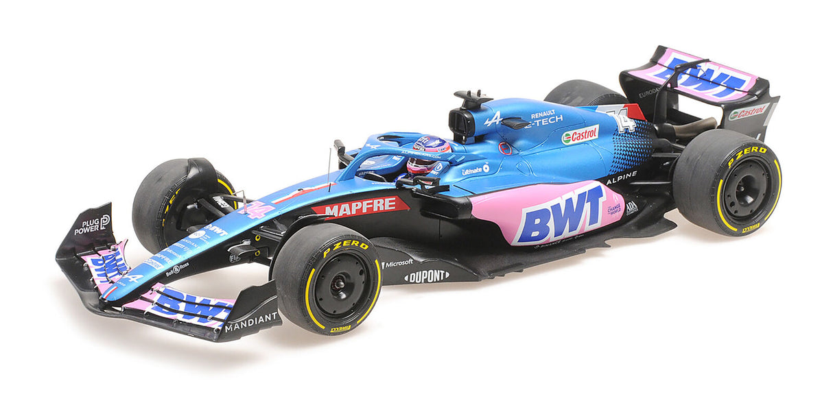 Minichamps Die Cast Collectables - 1:18 BWT Alpine F1 Team A522 - Fernando Alonso - Austalian GP 2022