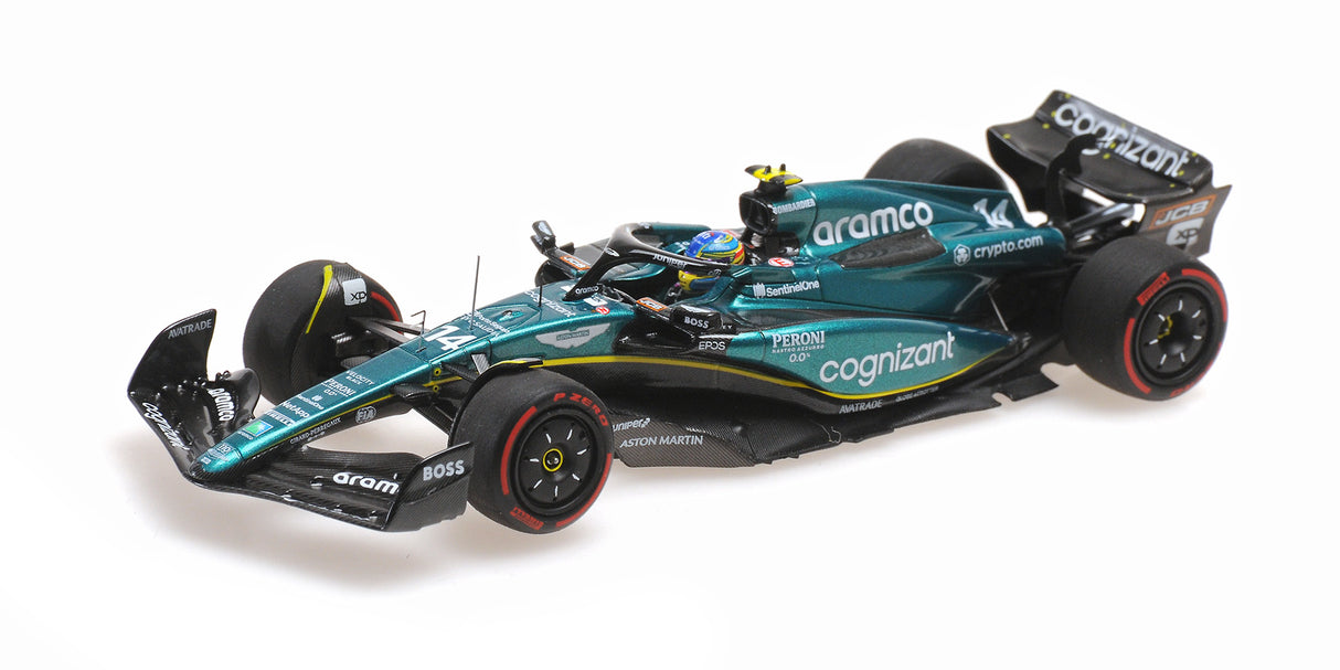 Minichamps Die Cast Collectables - 1:18 Aston Martin Aramco Cognizant F1 AMR23 - Fernando Alonso - 3rd Aus GP 2023