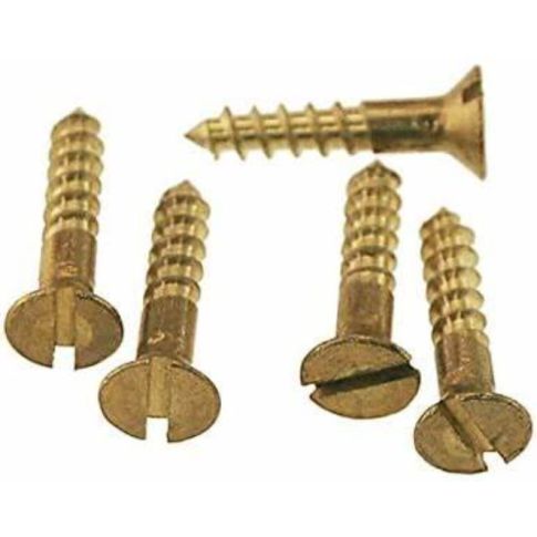 Countersunk Brass Screws 1 x 1/4 Inch (Pack of 20)