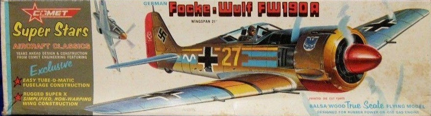 Comet Focke Wulf FW`190A Kit 1621 - Vintage Kit New in Box