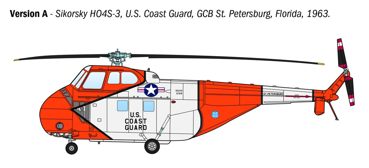 ITALERI plastic helicopter HAS22 / HO4S-3 / H-19 1:72
