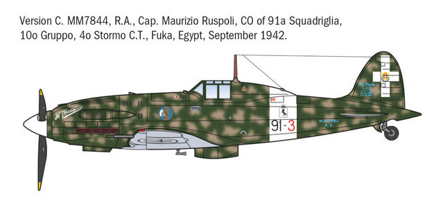 Italerai 1/72 MC.202 Folgore Aces Kit 1481
