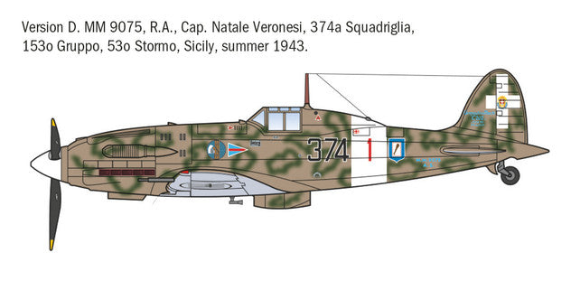 Italerai 1/72 MC.202 Folgore Aces Kit 1481