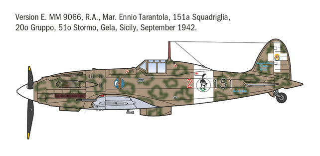 Italerai 1/72 MC.202 Folgore Aces Kit 1481