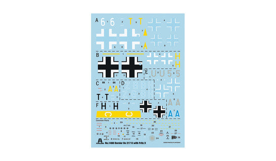 Italerai 1/72 Dornier Do 217 K-1/K-2 with Fritz X Guided Bombs Kit 1488