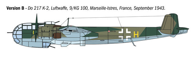 Italerai 1/72 Dornier Do 217 K-1/K-2 with Fritz X Guided Bombs Kit 1488