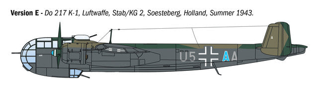 Italerai 1/72 Dornier Do 217 K-1/K-2 with Fritz X Guided Bombs Kit 1488