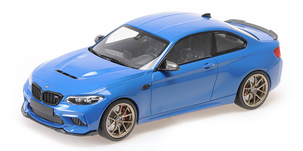 Minichamps Die Cast Collectables - 1:18 2020 BMW M2 CS - Blue Metallic With Gold Wheels