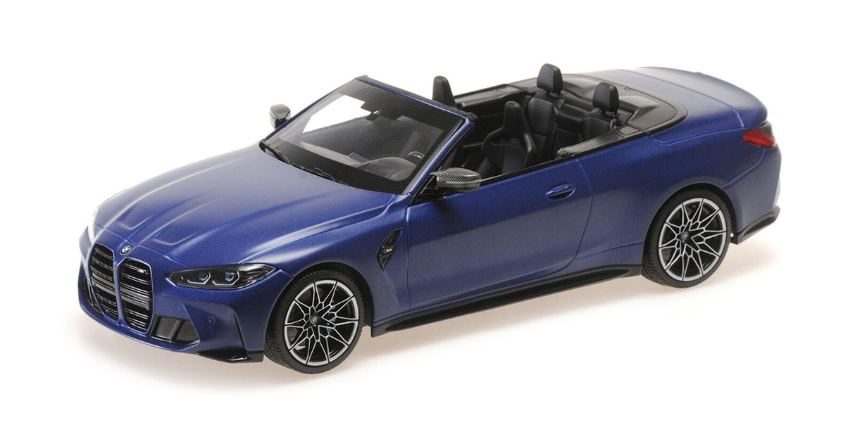 Minichamps Die Cast Collectables - 1:18 2020 BMW M4 Cabriolet - Matt Blue Metallic