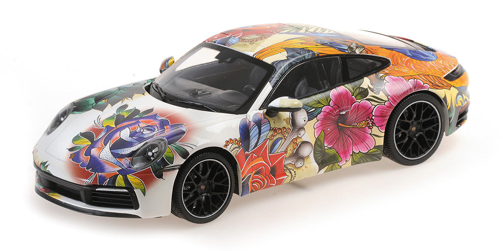 Minichamps Die Cast Collectables - 1:18 2019 Porsche 911 Carrera 4S - Flower Design