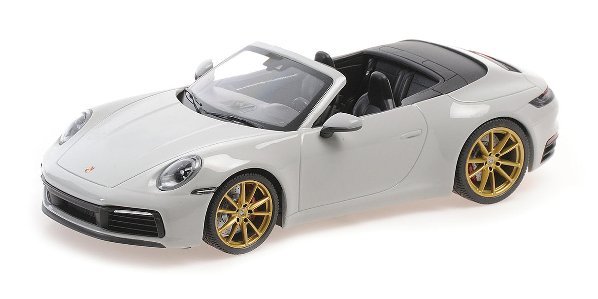 Minichamps Die Cast Collectables - 1:18 2019 Porsche 911 Carrera 4S Cabriolet - Grey