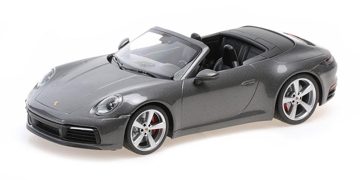 Minichamps Die Cast Collectables - 1:18 2019 Porsche 911 Carrera 4S Cabriolet - Grey Metallic