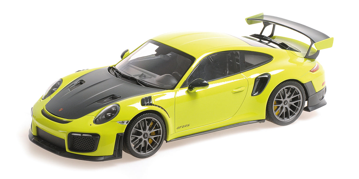 Minichamps Die Cast Collectables - 1:18 2018 Porsche 911 (991.2) GT2RS - Green With Silver Magnesium Wheels