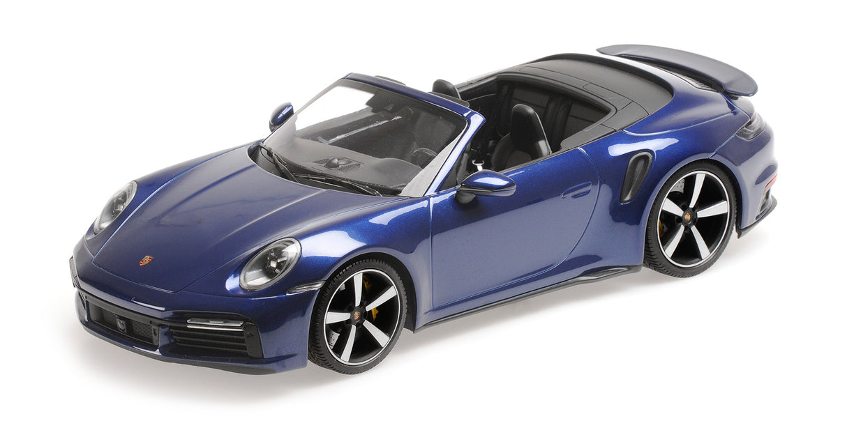 Minichamps Die Cast Collectables - 1:18 2020 Porsche 911 (992) Turbo S Cabriolet - Blue Metallic