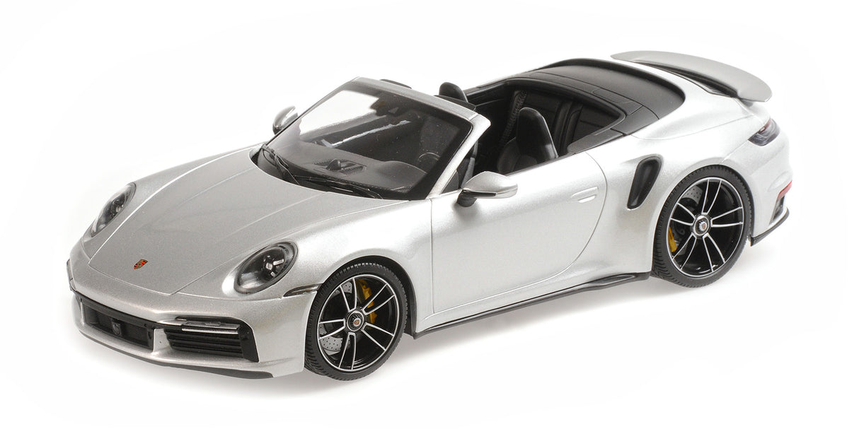 Minichamps Die Cast Collectables - 1:18 2020 Porsche 911 (992) Turbo S Cabriolet - Silver