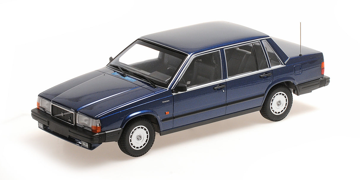 Minichamps Die Cast Collectables - 1:18 1986 Volvo 740 GL - Dark Blue Metallic