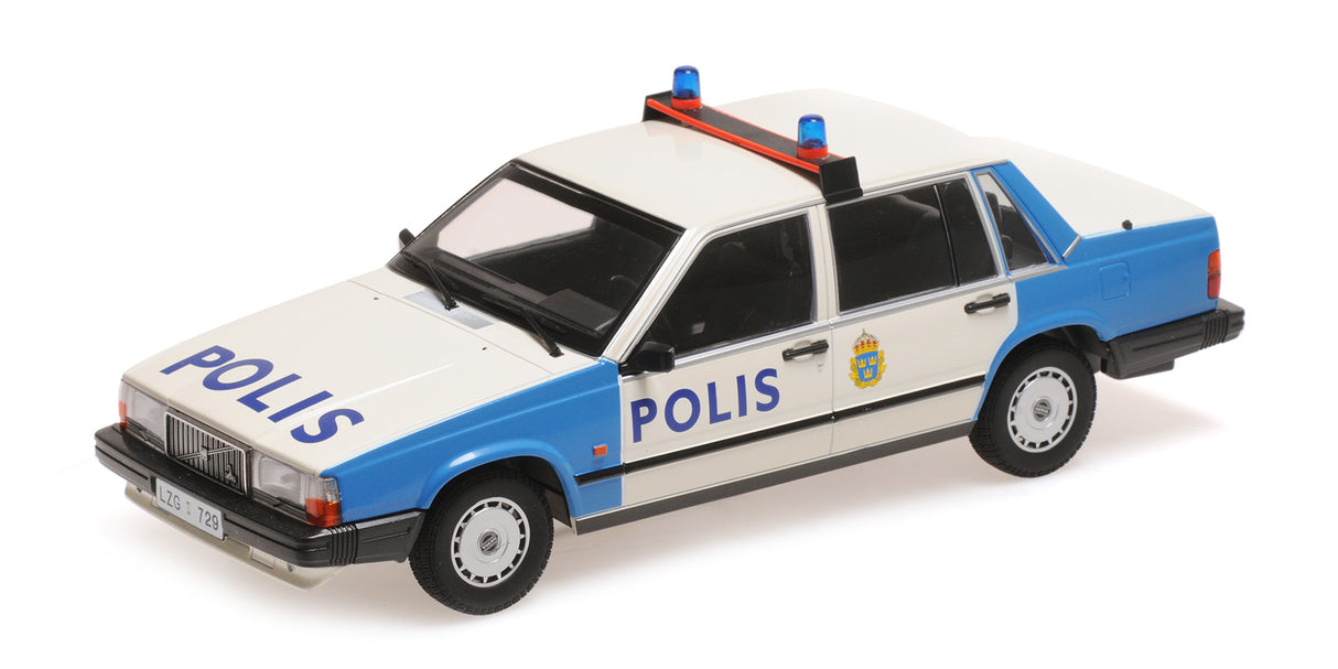 Minichamps Die Cast Collectables - 1:18 1986 Volvo 740 GL - Polis Sweden