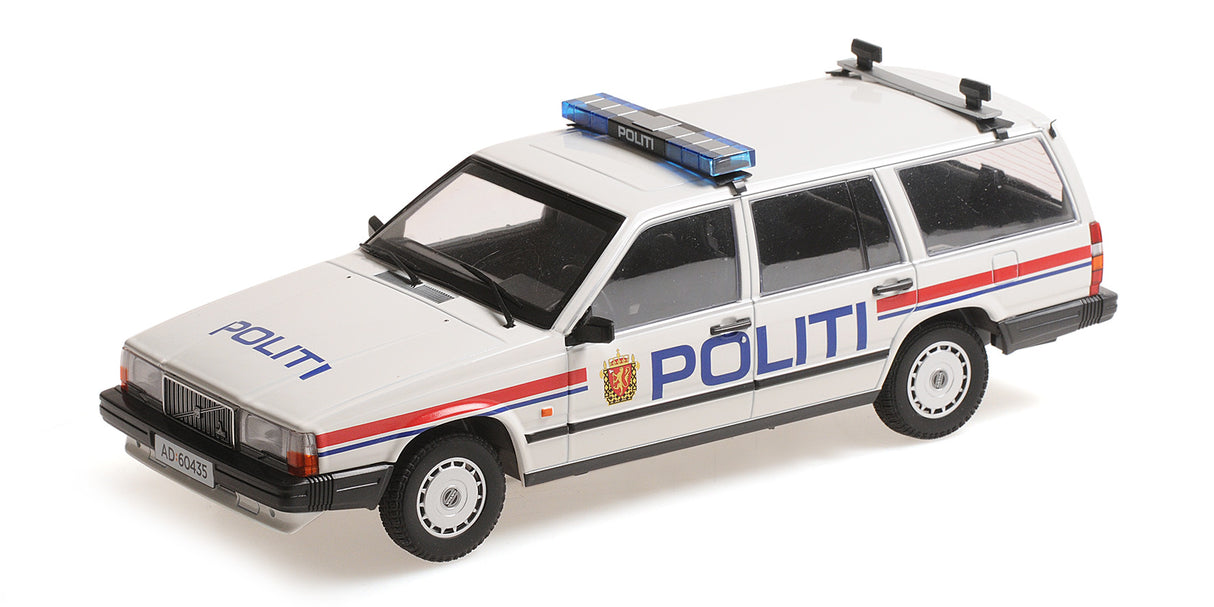 Minichamps Die Cast Collectables - 1:18 1986 Volvo 740 GL Break - Politi Norway