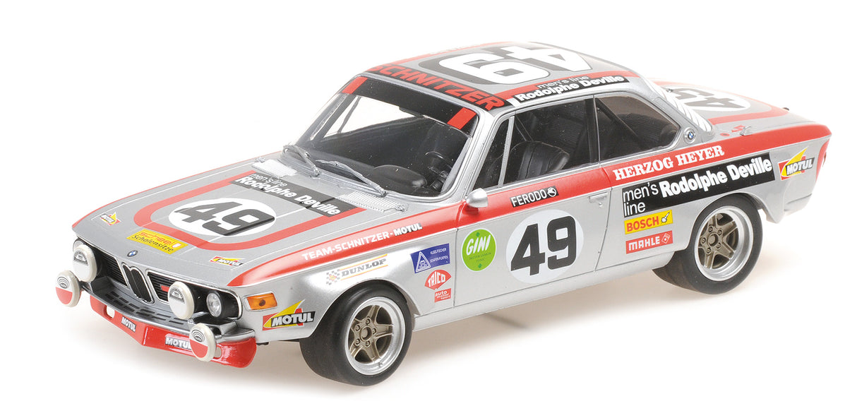 Minichamps Die Cast Collectables - 1:18 BMW 2800 CS Team Schnitzer-Motul - Herzog/Heyer 1972 24H Spa-Francorchamps