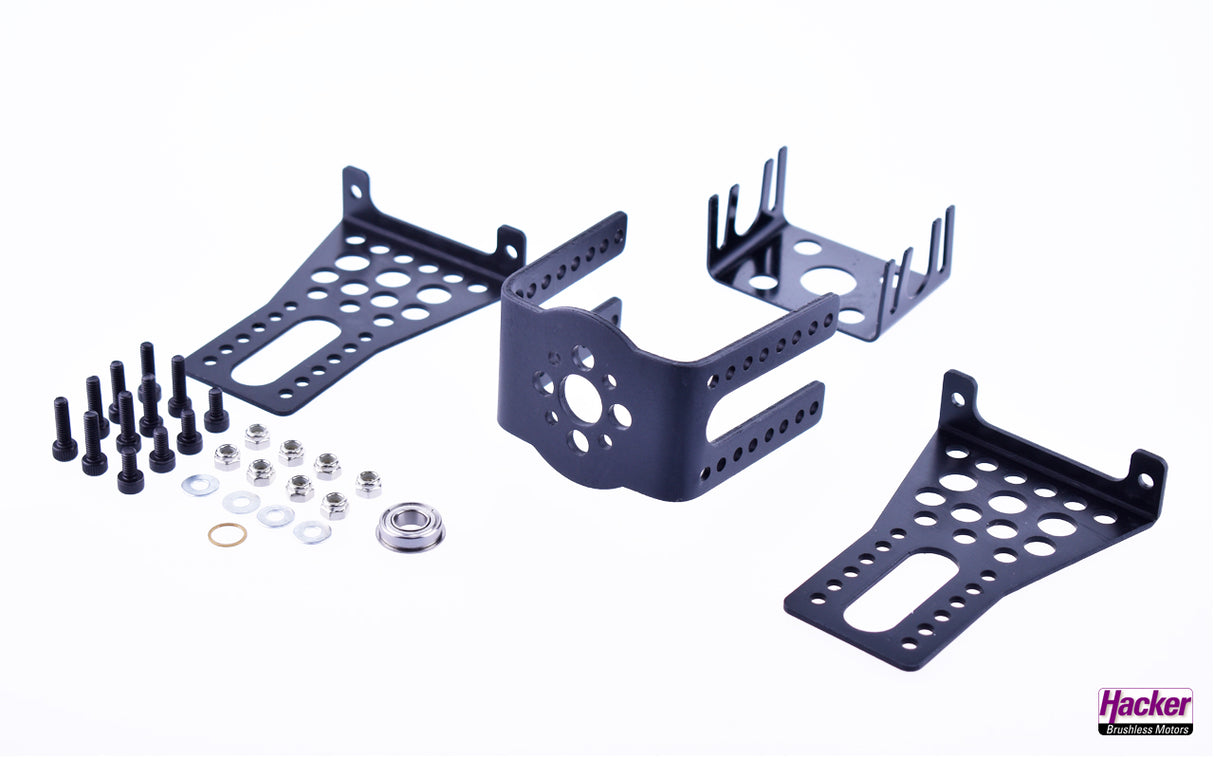 Hacker A40/A50 Motor Mount Alu complete set