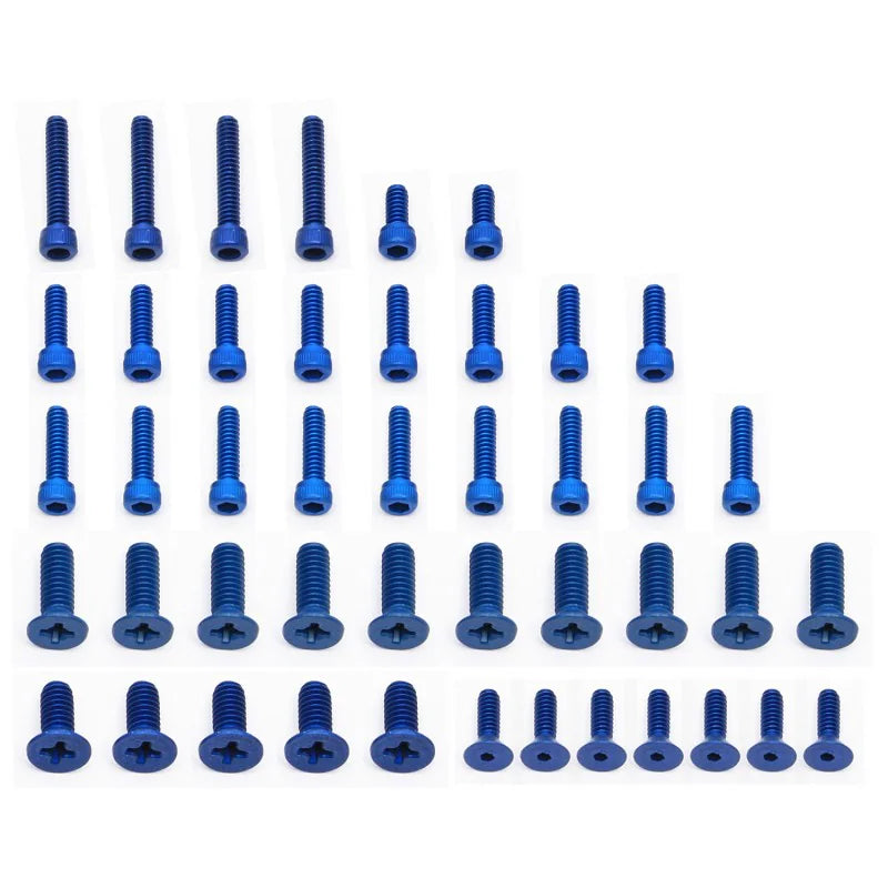 TEAM ASSOCIATED Blue Aluminium Screw Set (Traxxas IC Rustler) 1130