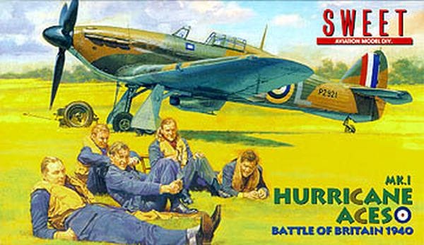 Sweet Aviation Model Division 1/144 RAF Mk.I Hurricane Aces 14104