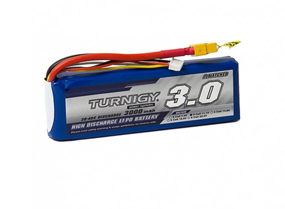 Turnigy 3s 3000mAh Lipo Battery - XT60 Connector - Second Hand -As New in Box