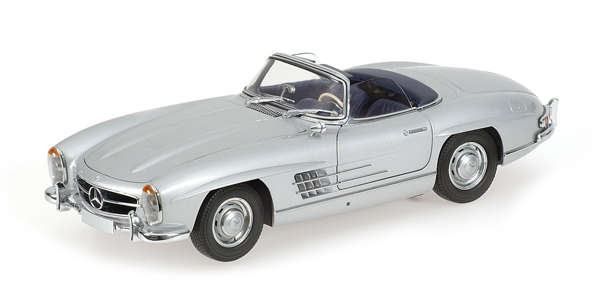 Minichamps Die Cast Collectables - 1:18 1957 Mercedes-Benz 300 SL Roadster (W198) - Silver