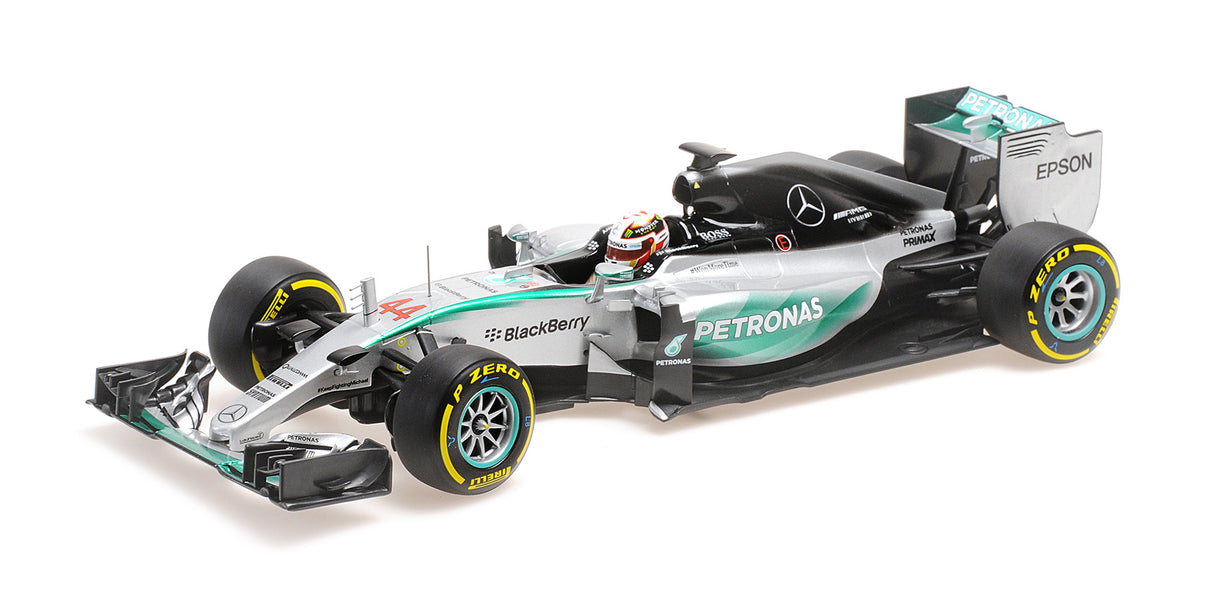 Minichamps Die Cast Collectables - 1:18 Mercedes AMG Petronas F1 Team W06 Hybrid Lewis Hamilton - World Champion 2015