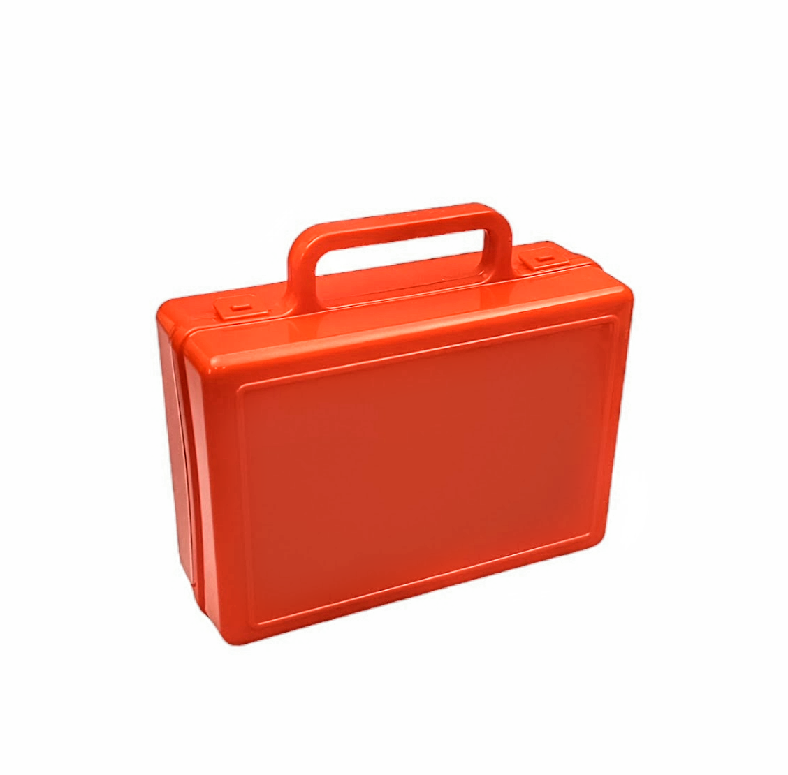 RED PLASTIC STORAGE BOX