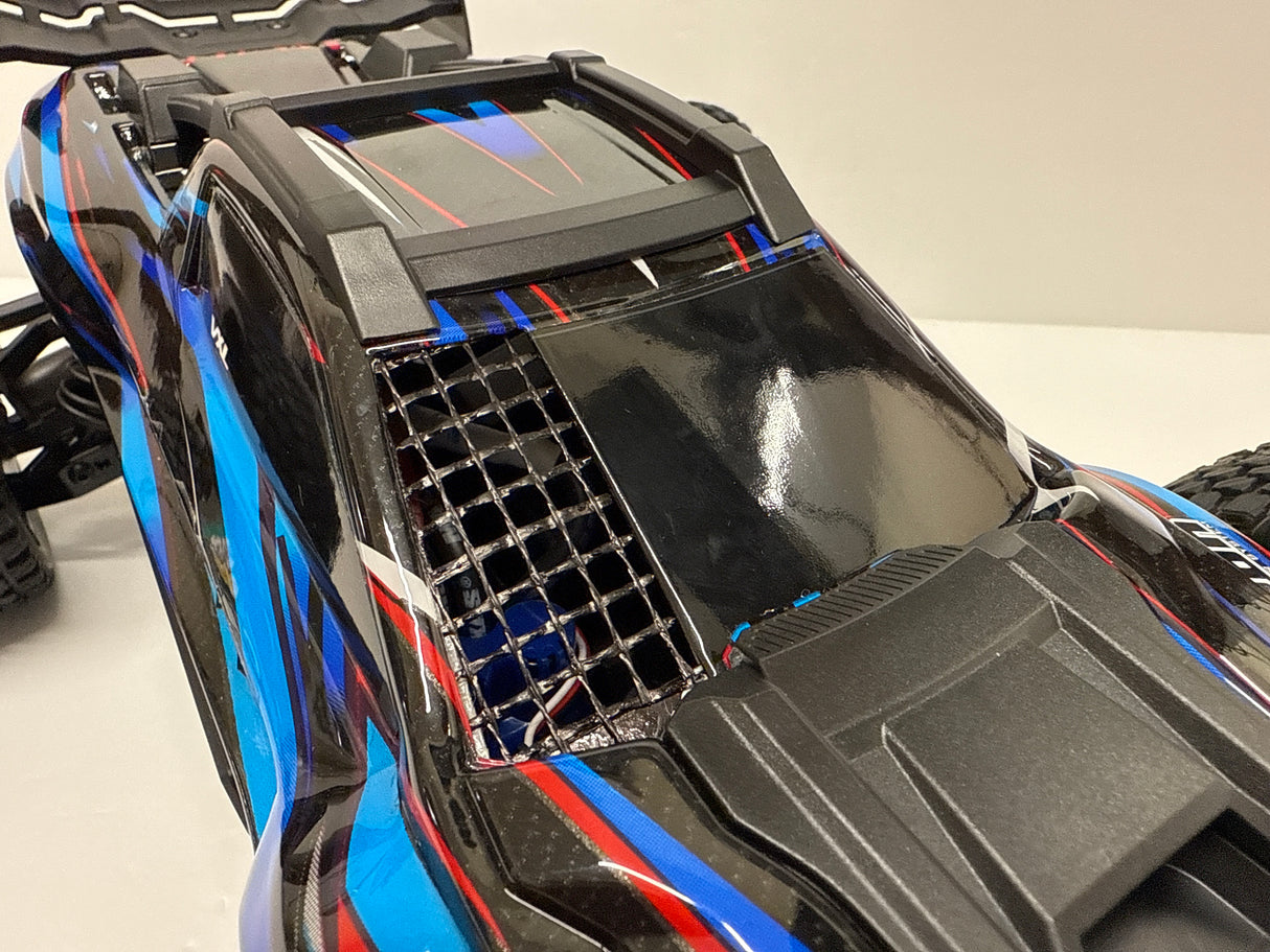 Mini XRT VXL-3S 4WD RTR Race Truck Blue (+ TQi 2-ch VXL-3S 2S LiPo USB-C Charger Clipless Body) FRONT MODIFIED